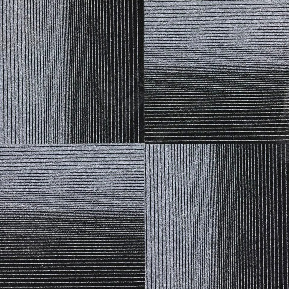 Silver Line — Gümüş Çizgili Karo Halı